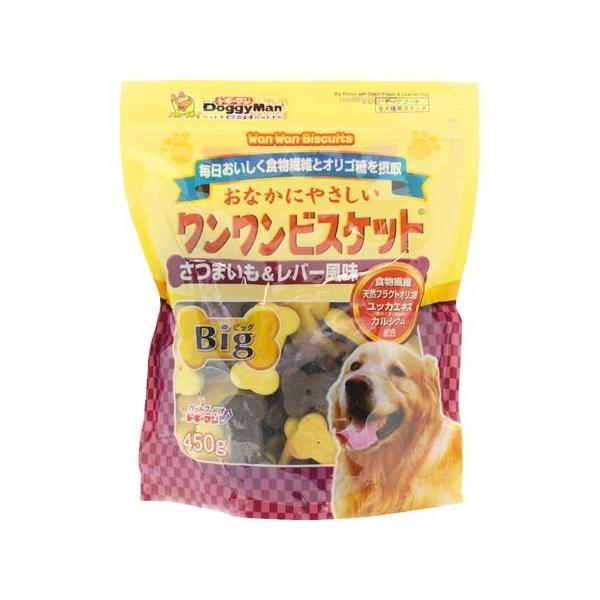 ドギーマン  81995 おなかにやさしいワンワンビスケットBig さつまいも＆レバー風味 450g ドギーマンハヤシ おやつ | 