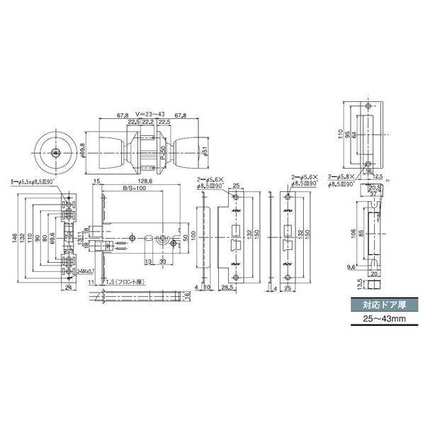 アルファ  4532757002205 Wロック 取替錠 D36S05−TRW−32D−100−ALU |  | 01