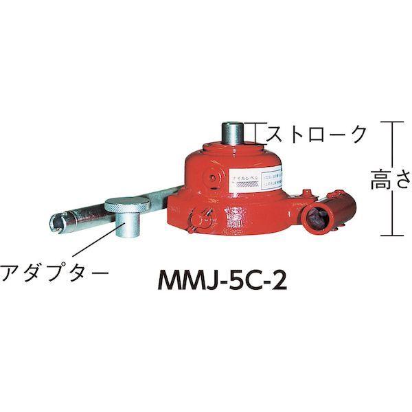 あすつく対応 「直送」 【個数：1個】マサダ製作所 MASADA MMJ-5C-2 ミニオイルジャッキ ５ＴＯＮ MMJ5C2 |  | 07