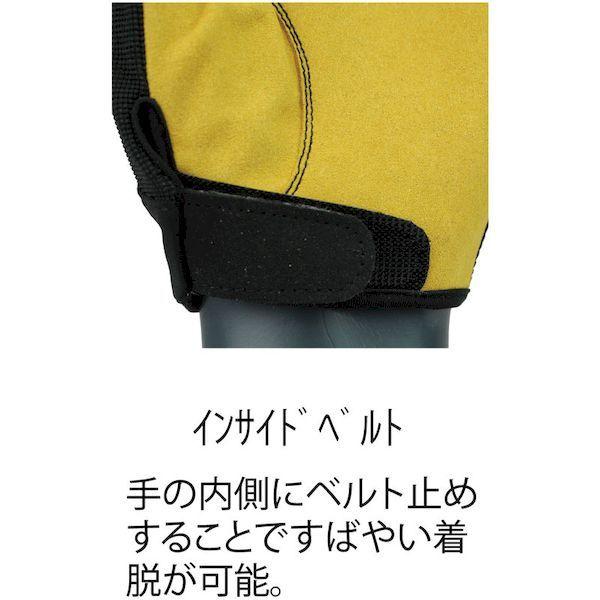 あすつく対応 「直送」 おたふく手袋 4970687005338 フーバー シンセティックレザーグローブ ５フィンガーレスモデル ブラック Ｌ |  | 02