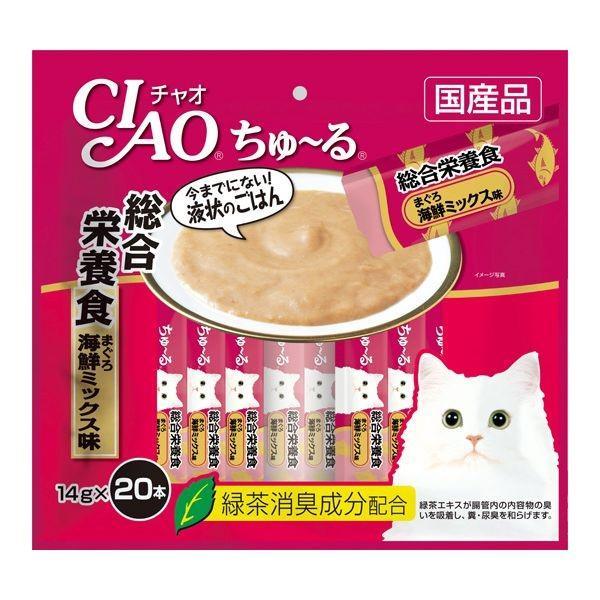 いなばペットフード  4901133626005 CIAO ちゅ〜る 総合栄養食 まぐろ 海鮮ミックス味 14g×20本入り SC−199 | 