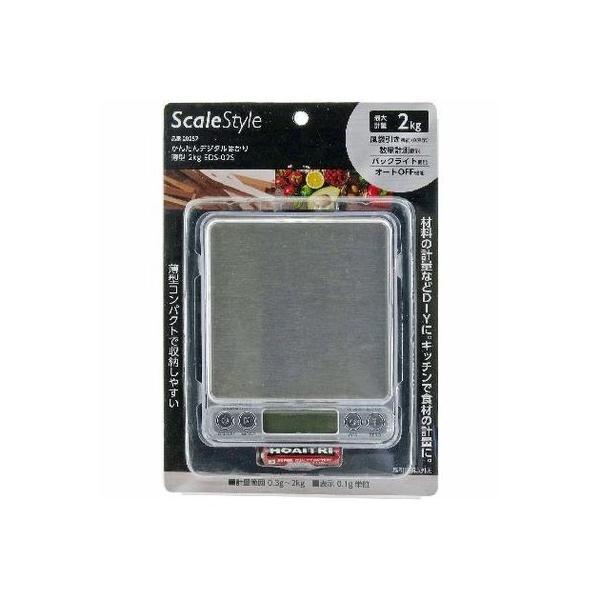 4969968202573 Scaie Style かんたんデジタルはかり 薄型 EDS−02S Scale 2KG かScale |  | 01