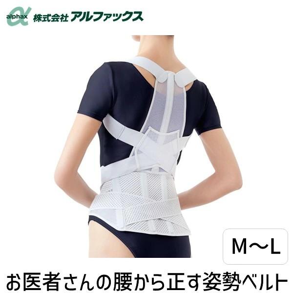 在庫 アルファックス  203209 お医者さんの腰から正す姿勢ベルトM−L あすつく対応 | 