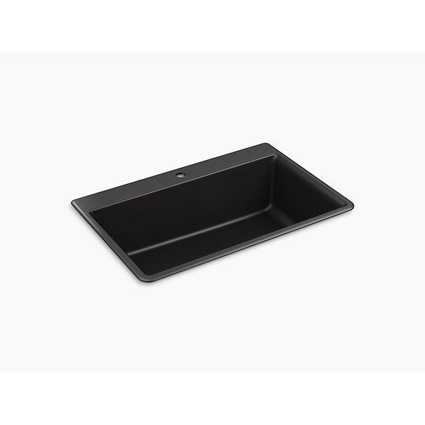 【個数：1個】KOHLER コーラー K-8437-1-CM1 直送 代引不可 KENNON（ケノン）トップ・アンダー両用 1H キッチンシンク K84371CM1 | 