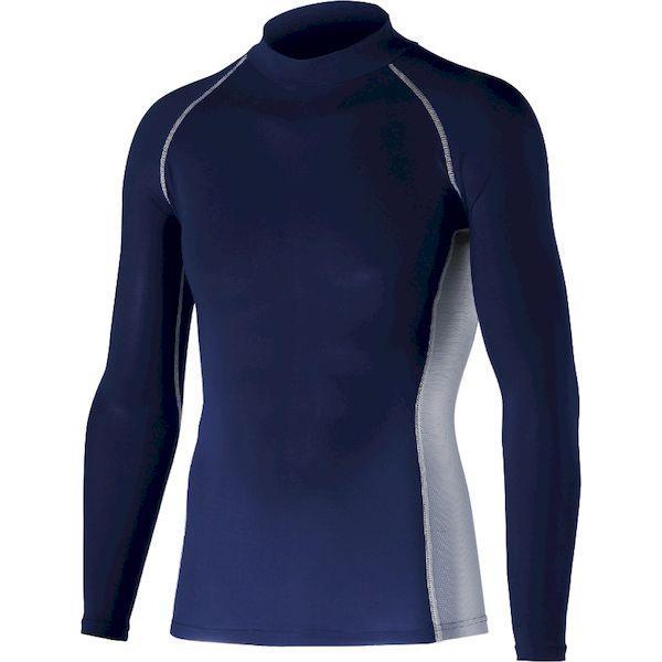 直送 代引不可・他メーカー同梱不可 おたふく手袋 4970687604722 オタフク JW−625 ネイビー L ストレッチ 長袖ハイネック | 