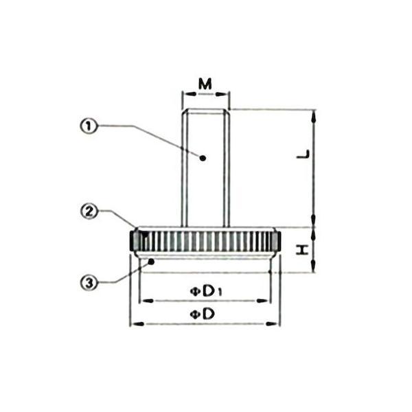 和気産業 4903757297098 ADJ−16 フェルトアジャスター M6X1 φ25mm 4入 |  | 02