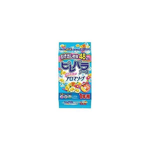 あすつく対応 「直送」 4901080571816 【12個入】 ピレパラアース 柔軟剤の香り アロマソープ 引き出し用 1年防虫48個【キャンセル不 | 