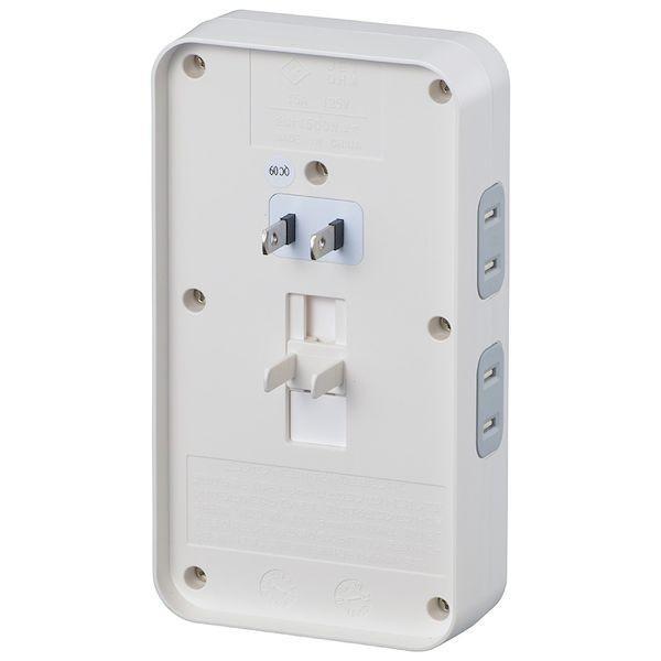 オーム電機 HS-AK6B-W 雷ガード付 6個口拡張コンセント（ホワイト） HS−AK6B−W HSAK6BW 増設用壁タップ OHM |  | 01