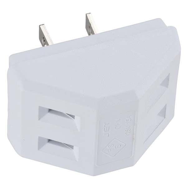 オーム電機 HS-TM2SA1-W 三角 2口タップ 白 HS−TM2SA1−W HSTM2SA1W 三角2口タップ | 