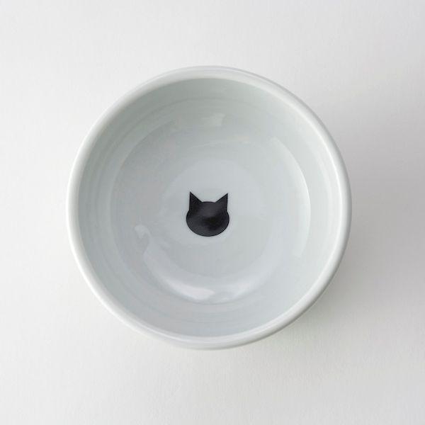 猫壱 4580471864746 ハッピーダイニング 脚付フードボウル L 猫柄 シリコン付き |  | 02