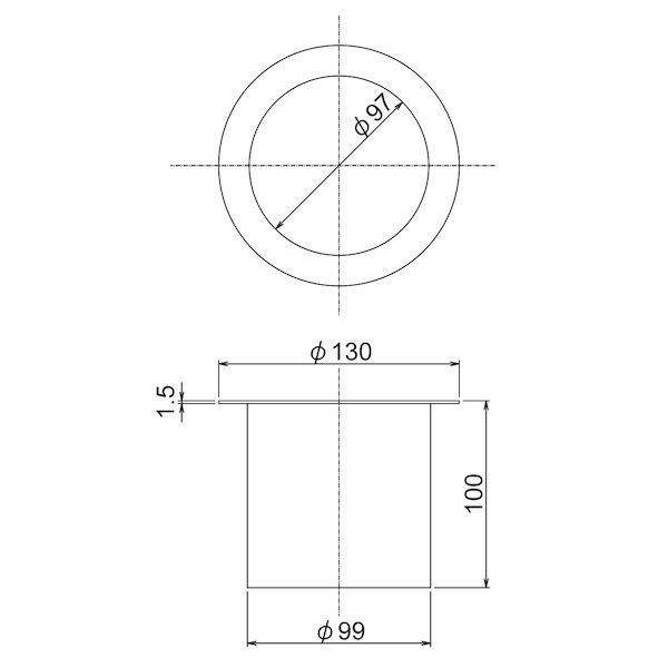 リラインス RELIANCE R1014 カウンタートップクズ投入口（フタなし） |  | 01