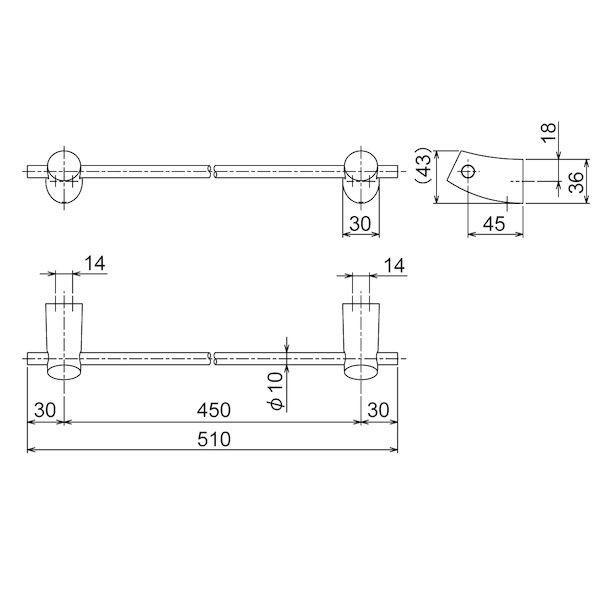 リラインス RELIANCE R1603 タオル掛 クロムメッキ／研磨 |  | 01