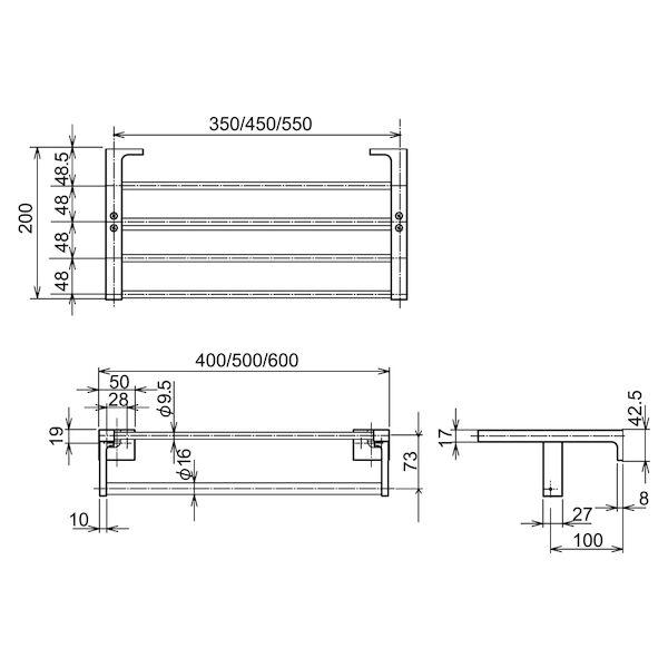 在庫 リラインス RELIANCE R1775-600 コンビネーションタオル棚 L600 R1775600 サニタリー 高級 タオル棚 あすつく対応 |  | 01
