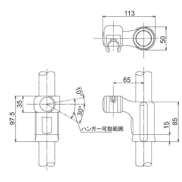 リラインス RELIANCE R29L34-G スライドシャワーフック R29L34G |  | 01