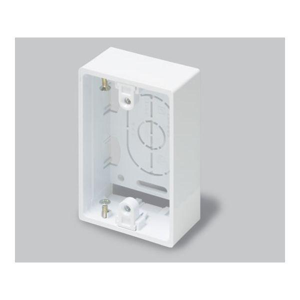 あすつく対応 「直送」 マサル工業 MASARU SFBA12 ホワイト ニュー・エフモール付属品 露出ボックス １個用 浅型 ホワイト SFBA12 | 