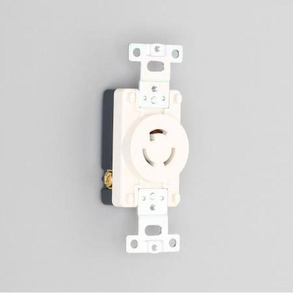 アメリカン電機 アメリカン 3110-L5-IV ヒッカケ ウメコミコンセント 引掛形 埋込コンセント 白 3110L5IV | 