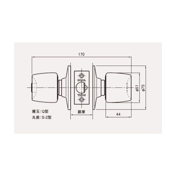 GOAL ゴール P-US 5Q BS70MM DT30-45MM ユニロック（円筒錠） USシリーズ 玄関錠 PUS5QBS70MMDT3045MM |  | 01