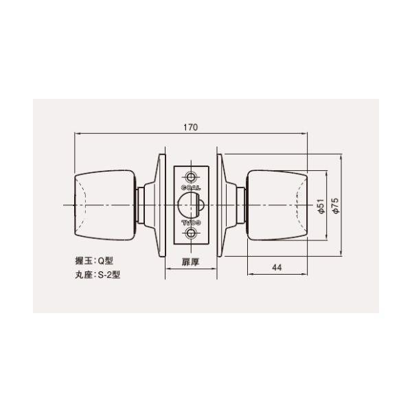 GOAL ゴール P-US 6Q BS60MM DT30-45MM ユニロック（円筒錠） USシリーズ 両シリンダー錠 PUS6QBS60MMDT3045MM |  | 01