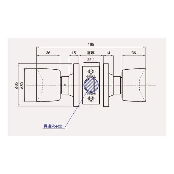 GOAL ゴール ULW 1E BS89MM DT27-37MM ユニロック（円筒錠） ULWシリーズ 空錠 ULW1EBS89MMDT2737MM |  | 01
