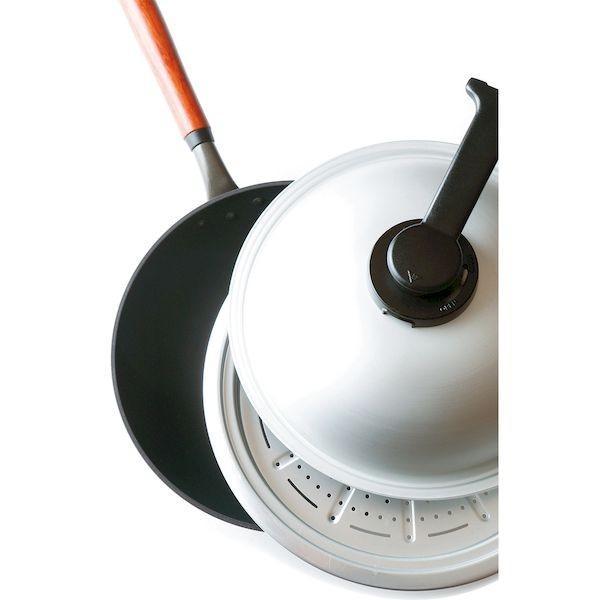 4977449040101 北陸アルミニウム ウー・ウェンパンプラス24cm WPL24 カムナイトグレー フライパン ガス火専用 |  | 01