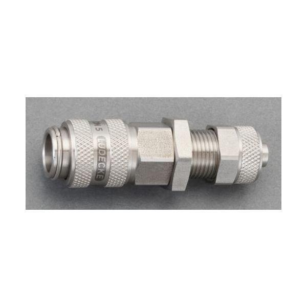 【個人宅配送不可】直送 代引不可 エスコ EA140GL-406 4x6mm ウレタンホースカップリング 隔壁／ステンレス製 EA140GL406【キャンセル不可】 | 