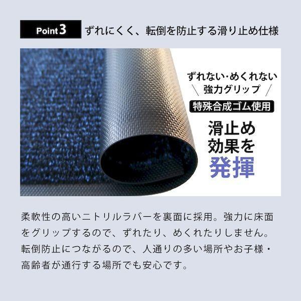 【個数：1個】クリーンテックスジャパン BY00028 直送 代引不可 アイアンホース ストライプ ブラック×パール 90×180cm |  | 05