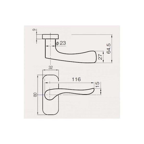GOAL ゴール LY AU 80A K1U R アルミ製 レバーハンドルセット AU型 LYAU80AK1UR |  | 01