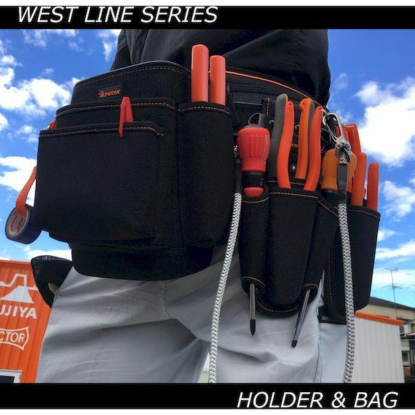 あすつく対応 「直送」 フジ矢 WB-23 布製電工バッグ 3段タイプ WB23 fujiya ウエストライン ウエストラインシリーズ布製電工バッグ |  | 05