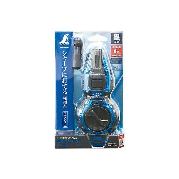シンワ測定 73298 ハンディ墨つぼ Ｊｒ． Ｐｌｕｓ 自動巻 シャープライン メタルブルー １５ｍ |  | 01