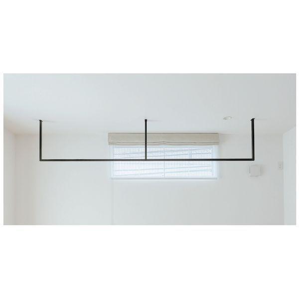 在庫 森田アルミ工業 KAC286E-BK 天井付け物干し kacu カク E型−天井吊Sサイズ 黒 ブラック 天井吊り／壁−天井付L型兼用タイプ K あすつく対応 |  | 03