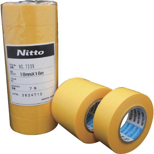 あすつく対応 「直送」 日東 7239-12 和紙マスキングテープ Ｎｏ．７２３９ １２ｍｍ×１８ｍ １本１０巻入り 黄 723912 |  | 01