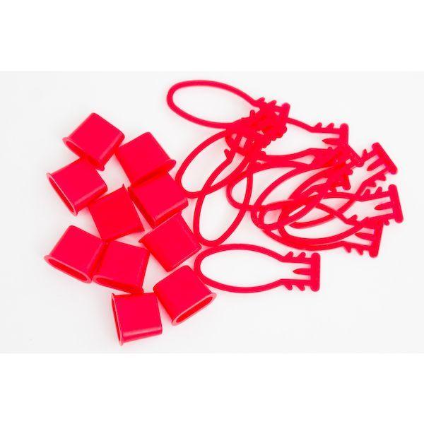 あすつく対応 「直送」 ＴＲＵＳＣＯ BET-R-10 みかんネット用留め具 赤 １０個入 BETR10 tr-1153670 | ブランド登録なし | 01