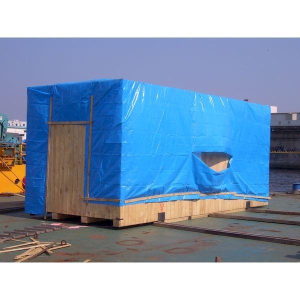 あすつく対応 「直送」 ＴＲＵＳＣＯ BSR-1827 防炎ブルーシート　＃２５００　１．８ｍ×２．７ｍ BSR1827 |  | 03