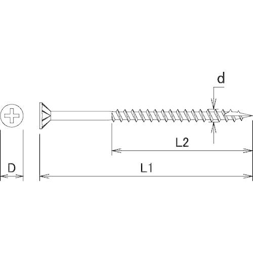 あすつく対応 「直送」 ダイドーハント 00045245 軸細コーススレッド　フレキ頭　３．３ｘ３５ 約８００本入 |  | 08