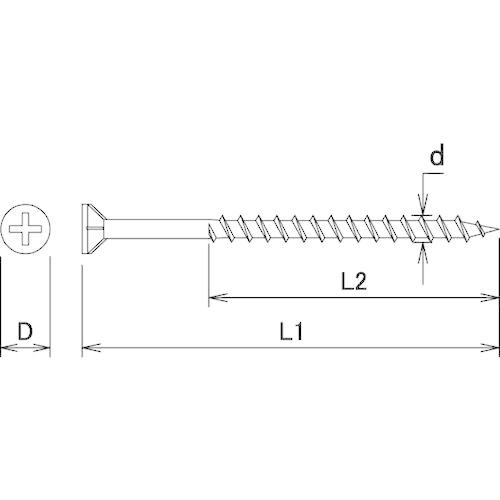 あすつく対応 「直送」 ダイドーハント 00045854 ステンレス ＳＵＳ４１０ コーススレッド　ラッパ頭　３．８ｘ４１ 約５００本入 |  | 03