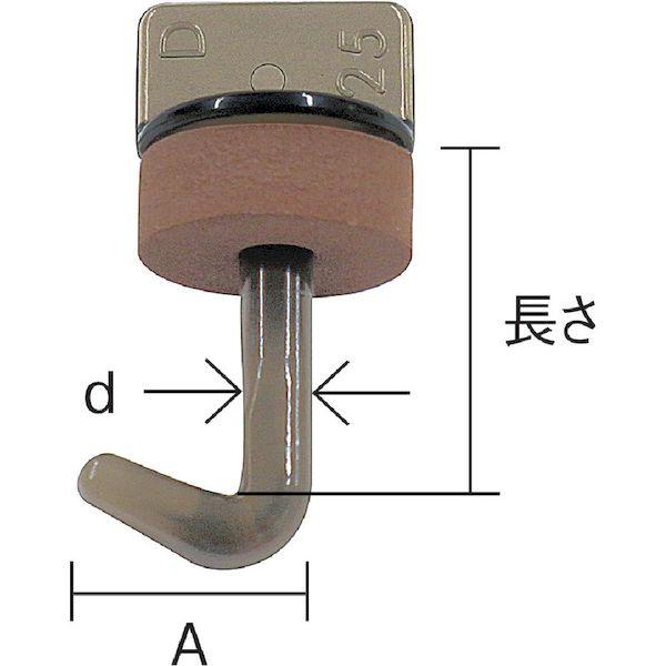 あすつく対応 「直送」 ダイドーハント 10176080 ポリカーボネイト極太フック １２本入 ２１ｍｍ ブロンズ 極太ポリカフック | ブランド登録なし | 02