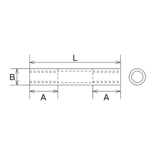 あすつく対応 「直送」 水本 B-1561 ステンレス パイプナット 捻子径Ｍ−６ 全長５０ｍｍ B1561 水本機械製作所 |  | 02