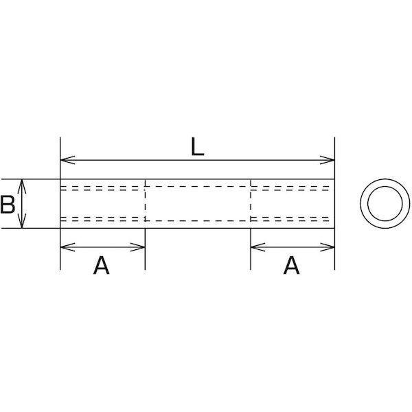 あすつく対応 「直送」 水本 B-2730 ステンレス パイプナット ねじ径Ｍ４ 全長５０ｍｍ B2730 水本機械製作所 154-2210 |  | 01