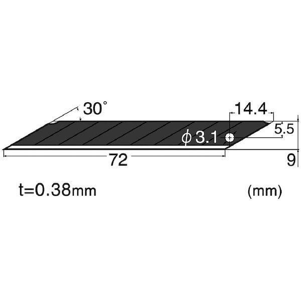 あすつく対応 「直送」 ＮＴ BA15P 替刃Ａ型刃先３０°黒刃１０枚入り |  | 01