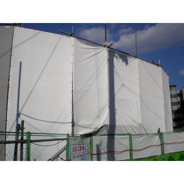 萩原 KEB1834 国産塩ビ防炎シート 足場用 ホワイト １．８ｍ×３．４ｍ |  | 02