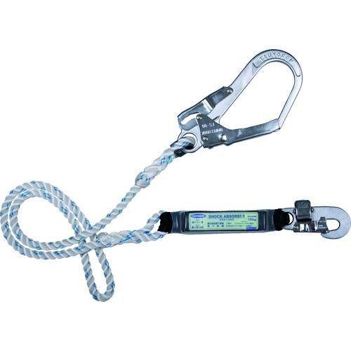 あすつく対応 「直送」 ツヨロン TBL-90-BP 胴ベルト型用ランヤード ＴＢＬ−９３ ロープ式 三つ打ちロープ スチールフック TBL90BP | 