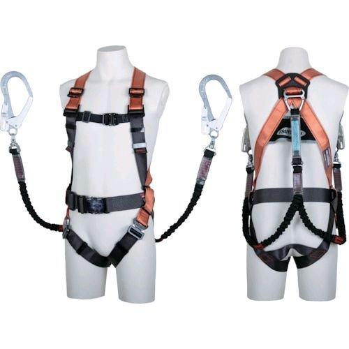 ツヨロン TH-502-2NV93SV-OT-OR-L-2R23-BX コアハーネス ツインランヤード付 ＴＨ−５０２−２ＮＶ９３ＳＶ−ＯＴ ツインノビロン オレンジ Ｌサイズ 赤 | ブランド登録なし