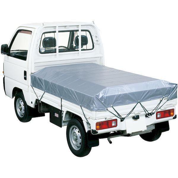 あすつく対応 「直送」 萩原 UVTS2 ターピー ＵＶトラックシート＃４０００ ２号 小型トラック シルバー ２．３ｍ×３．５ｍ |  | 01