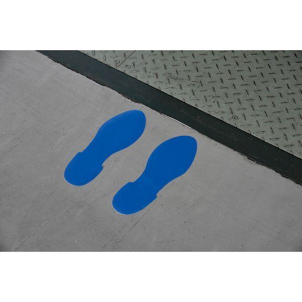 あすつく対応 「直送」 緑十字 403004 路面表示ステッカー 足型／青 ＱＣＦＴ−ＢＬ ２８０×１００ｍｍ 左右各１枚／計２枚組 |  | 01