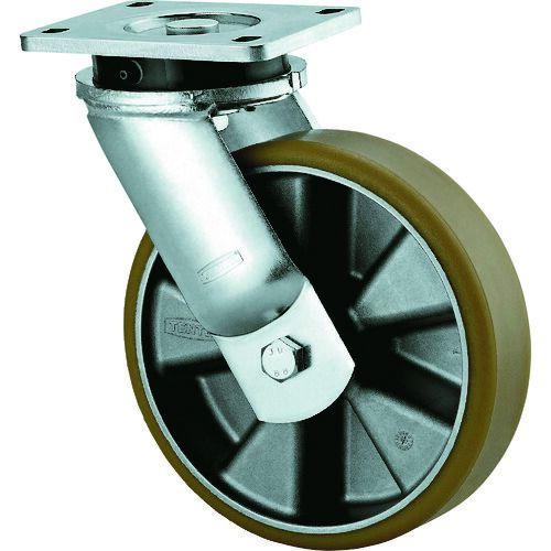 あすつく対応 「直送」 テンテキャスター 9650ITP200P63 CONVEX 重荷重用高性能旋回キャスター“ＫＡＰＰＡ” ＡＧＶ用、ウレタン車輪 φ２００ 自在式 9650ITP2 | 