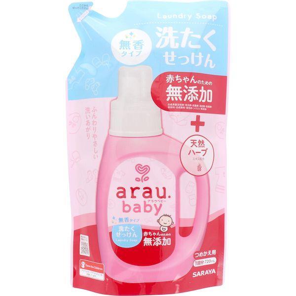 4973512258701 arau． アラウベビー 洗濯せっけん 無香タイプ 詰替用 720mL 洗たくせっけん サラヤ | 