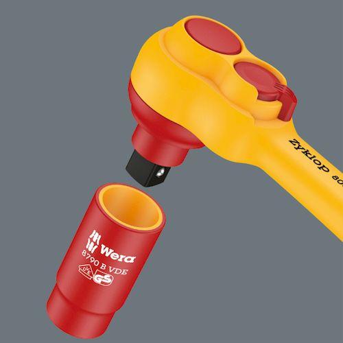 あすつく対応 「直送」 Ｗｅｒａ 004966 ８００７Ｂ　ＶＤＦ　絶縁ラチェットハンドル 差込角９．５ｍｍ 4966 | ブランド登録なし | 01