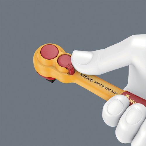 あすつく対応 「直送」 Ｗｅｒａ 004966 ８００７Ｂ　ＶＤＦ　絶縁ラチェットハンドル 差込角９．５ｍｍ 4966 | ブランド登録なし | 02