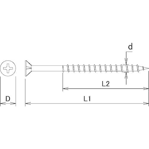 あすつく対応 「直送」 ダイドーハント 00049654 ステンレス ＳＵＳ　ＸＭ７ コーススレッド　フレキ頭　４．２ｘ７５ 約２００本入 49654 |  | 03