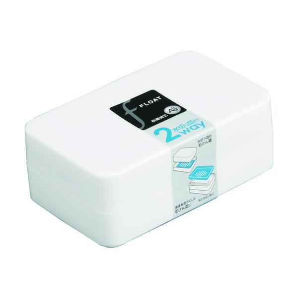 あすつく対応 「直送」 ＴＯＮＢＯ 07753 フロート石けん箱　水切り皿付　ホワイト 7753 | 